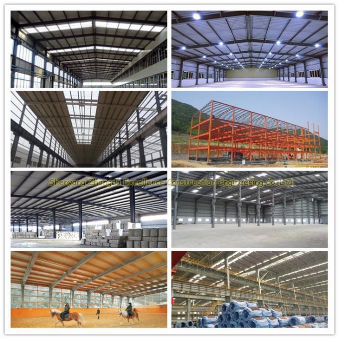 prefabricated গুদাম hangar কর্মশালা বিল্ডিং হালকা ইস্পাত গঠন